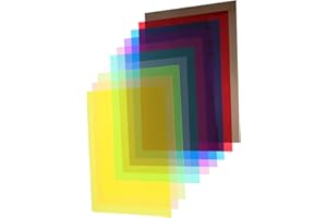 CONGARTENO 10pcs Colored PVC Acetate Multicolor Transparent Film for DIY Crafts Window Tinting Iridescent