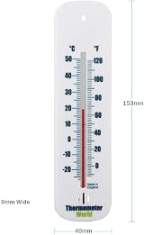 Thermometer World Accurate Indoor Outdoor Room Thermometer Blue view 3