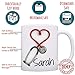 Personalized Stethoscope Coffee Mug, Nurse Gifts for Women, Nurse Mug, Nurses Week Gifts, Doctor Gifts Mug, Med Schools Gifts, Printed on Both Sides