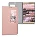 kwmobile Flip Cover Compatible with Huawei MediaPad X2 7.0 - Chic PU Leather Tablet Case with Window - Rose Gold