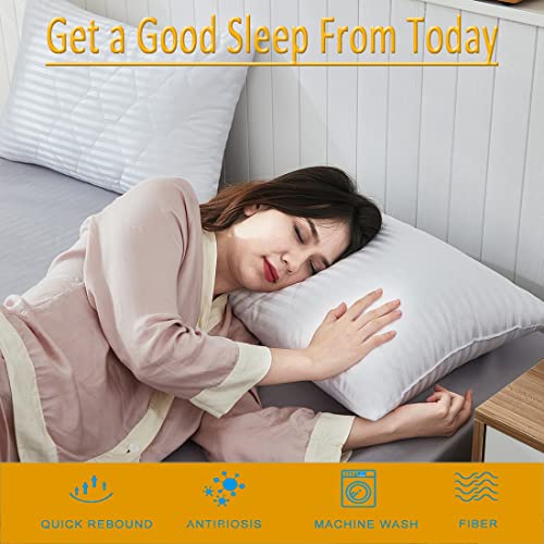 Uniqwamer Pillows for Sleeping 2 Pack, King Size Bed Pillows, Skin