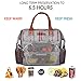 KOMUEE Lunch Bag, Insulated Lunch Box Wide-Open Lunch Tote Bag Large Drinks Holder Durable Nylon Thermal Snacks Organizer for Women Men Adults College Work Picnic Hiking Beach Fishing (grey)