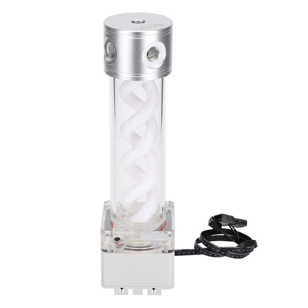 ASHATA Water Cooling Pump, Aluminum Anode for 4m Water Pump Tank Computer Accessories PUB-FS6MB-24, for Computer Cooling (Silver)