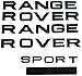 RC Trading gloss black emblem letters badge insignia fits Range Rover Sport Supercharged 2006-2013 front and back