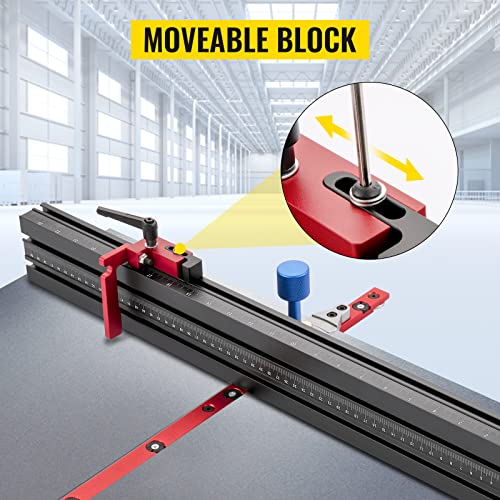 VEVOR Precision Miter Gauge, 24" Aluminum Table Saw Miter Gauge w/ 60
