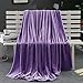 Monoche Solid Warm Microfiber Plush Fleece Blanket Flannel Perfect for Sofa Bedding Coral Blankets Throws 100x140cm (Purple)thumb 1
