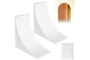 2 Pcs Rounded Doorway Arch Kit with Plaster Powder, 9"x9"x5" Gypsum Round Arch Kit for DIY Interior Doorways, Pre-Curved Dryw