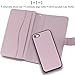 iPhone 5s Case,iPhone SE Case,iPhone 5 Case,by Ailun,Two-in-One PU Leather Wallet Case,Magnetic Detachable TPU Back Cover&Multiple Card Slots Cash Compartment,Wrist Strap[Purple]