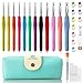 32Pack Crochet Hooks Set Ergonomic Soft Handles - Aluminum Blunt Needles - Knitting Needle - 2.0mm-8.0mm, Best Gifts for Mom
