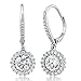 Gem Stone King Stunning Round White Cubic Zirconia CZ Earrings For Women (2.50 Cttw, 1 Inch)