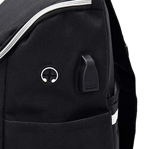 Baby Nappy Bag Backpack Diaper Bags Large Capacity Travel Maternity Bag,Stroller Organizer Straps Attached,with USB Port,Waterproof (Black)