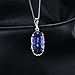 Jewelrypalace 11ct Oval Natural Blue Rainbow Quartz 925 Sterling Silver Pendant Necklace For Women18