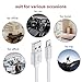 iPhone Cords, Ansuda 5Pack 5FT Lightning Charging Cable to USB Data lines for iPhone 7/7 Plus/6s/6s Plus/6/6 Plus/5/5s/5c, iPad mini/Air/Pro iPod touch (Silver & White)