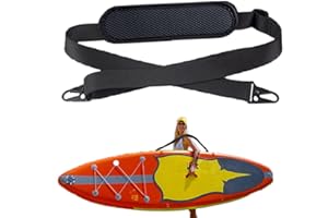 Dokoshia SUP Paddle Board Carrier Shoulder Strap Adjustable Carrying Sling Paded Bag Belt for Surfing and Paddle Board with Metal Hooks Accessories