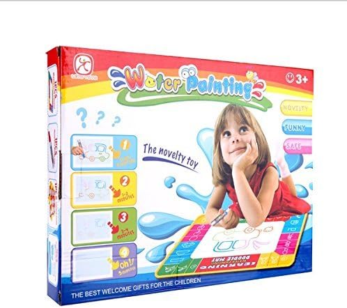Aqua Doodle Drawing Mat Magic Pen Educational Toy 2-5 Years Kids: 1 Mat+ 1 Water Drawing Pen Size 50x50 Cm