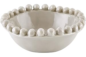 Santa Barbara Design Studio Table Sugar Beaded Ceramic Bowl, Small, Grey