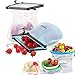[5pack] longzon 2 Reusable Silicone Food Storage Bags Containers | Sandwich, Sous Vide, Liquid, Snack, Lunch, Fruit, Freezer Airtight Seal + 3 Different Size Reusable Produce Mesh Bags