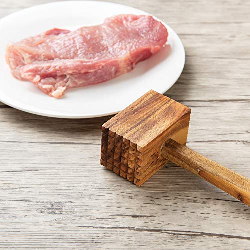 Ironwood Gourmet 28984 Acacia Wood Meat Tenderizer, 12-Inches, Brown