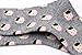 Carahere Women Girl Cute Cartoon Animal Pattern Socks Novelty Fun Cotton Crew Socks Grey/White