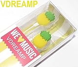 Cartoon Earphone Pineapple 3D Earbuds In Ear Headphone for Apple Samsung HTC Android Smartphone Tablet MP3 Stereo Wired 3.5 mm Best Gif (Pineapple)
