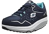 Skechers Women's Shape Ups Everyday Comfort Fashion Sneaker, Navy/Light Blue, 8 M US