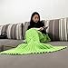 Mermaid Tail Blanket Crochet and Handmade Living Room All Seasons Sleeping Bags for Adults, Super Soft (71