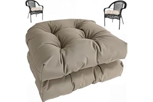 amberr Outdoor Chair Cushions Set of 2, Waterproof Outdoor Seat Cushions for Patio Furniture,Patio Chair Cushions with Adjust
