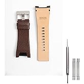 Adwoa Genuine Leather Replacement Straps Compatible with Men's 32mm Spring Bar Diesel Leather Watch Band DZ1215 DZ1216 DZ1273 DZ1430 DZ1453 DZ4246 with Stainless Steel Buckle