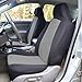 FH Group Classic High Back Flat Cloth Full Set Car Seat Covers with Gift – Universal Fit for Cars Trucks & SUVs (Gray/Black) FB102114