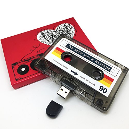(16GB) USB Mix tape, Retro, Valentines, Romantic, Gifts for Her, Thoughtful, Flash Drive, Cassette, Quirky Gift, Playlist, Music, Cool, Cute, Love, Present, Girlfriend (16GB) - Thumbnail 2
