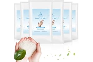 Biutee Paraffin Wax Refills 6 Pack 0.44 Pound per pack Unscented Paraffin Wax Paraffin Blocks Moisturizing for Hand and Feet Low Melt Paraffin Wax (Unscented)