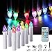 Flameless Taper Candles Led Flickering Votive Unscented Battery Operated | Window Candles |White Candles Electric Tealight Remote with Timer Clip Gift Party Wedding Holiday Tree Decoration 10Pcs