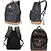 Unisex Lightweight Canvas College Backpacks Travel Hiking Laptop Backpack Rucksack Schoolbags School Book bag Daypack (Black Washed)