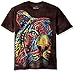 The Mountain Rainbow Tiger Adult T-Shirt, Black, Medium