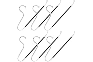 DOITOOL 6pcs Stainless Steel Non-Slip Pants Hangers Rack for Scarves Towels Clothes Organizer Closet Storage