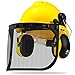 Neiko 53880A 4-in-1 Safety Helmet with Hearing and Face Protection, Heavy Duty Hard Hat | Removable Ear Muffs and Visors