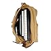 GEARONIC Men Women Vintage Canvas Leather Tote Satchel College Military Shoulder Messenger Sling Crossbody Hiking Bag Backpack For Toiletry Gym Travel Work Laptop-Khaki