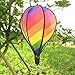 Delight eShop Striped Rainbow Windsock Hot Air Balloon Wind Spinner Garden Yard Outdoor Decor