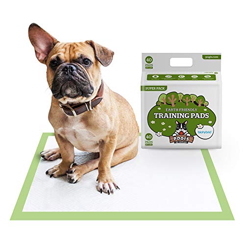 Pogi's Training Pads (40Count) (24x24in) Large, SuperAbsorbent, EarthFriendly Puppy
