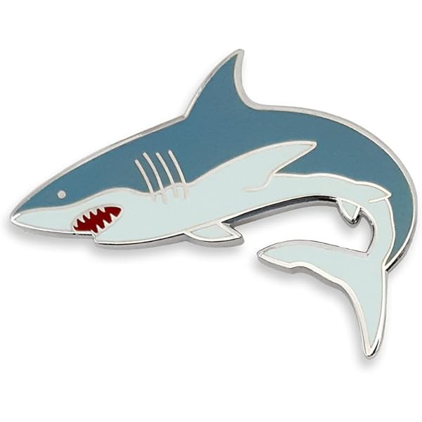 Amazon.com: Jaws Midnight Swim Shark Enamel Metal Pin Set of 2