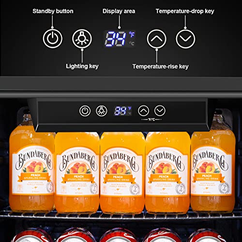 CROWNFUL Beverage Refrigerator and Cooler, Holds up to 118Can Mini