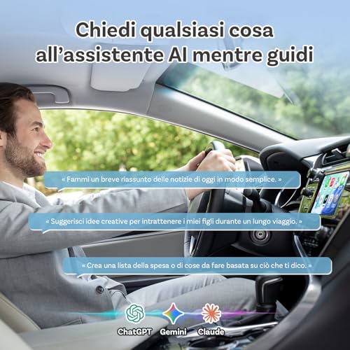 OTTOCAST Play2Video Ultra, Adattatore CarPlay Wireless & Android Auto Adattator con Netflix YouTube WiFi 6 5G Bluetooth 5.4 Adattatore CarPlay Netflix per la maggior parte delle auto dal 2016