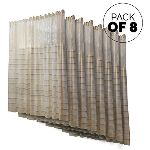 Box of 8 Cubicle Curtain's - Hospital Bed Divider Cubicle Medical Privacy curtain's-with mash & grommet's, Inherently Flame Retardant, Machine Washable, Anti Bacterium (7'w x 8' h) - Thumbnail 2
