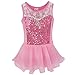 YiZYiF Toddler Kids Girl Ballet Dance Dress Leotard Chiffon Dancewear Costume Pink 6