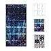 Zwudy Over The Door Shoe Organizer, 24 Mesh Pockets Over The Door Organizer with 4 Hooks, 18.5 x 64 Inch Night Starry Sky Shoe Organizer for Closet