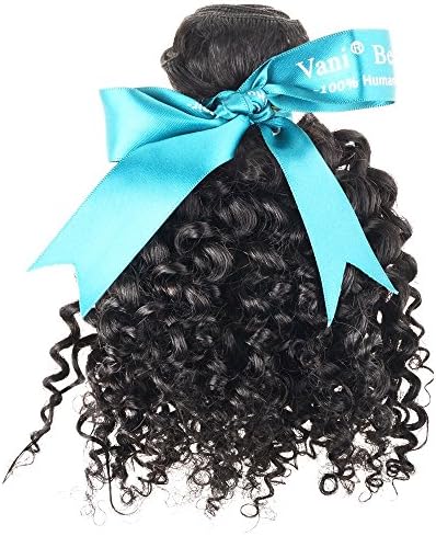 Vani Unprocessed Virgin Afro Kinky Curly Human Hair Extensions Natural Black (12")