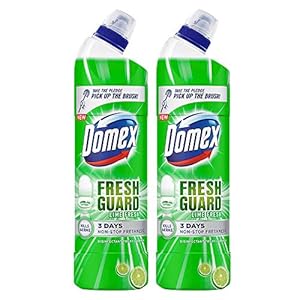 Domex Fresh Guard Disinfectant Toilet Cleaner Liquid, Lime Fresh, 750 ml (Pack of 2)