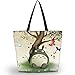 Newplenty Ladies Zippered Light Shoulder Shopping Tote Bag Handbag Beach Satchel (Cute Totoro)