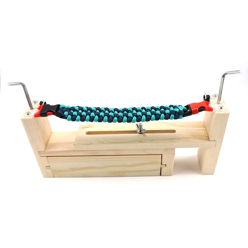 TEQIN DIY Wood Paracord Jig Bracelet Maker Adjustable Weaving DIY Craft