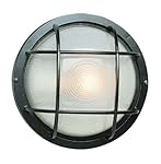 Trans Globe Lighting 41515 BK Outdoor Aria 10" Bulkhead, Black